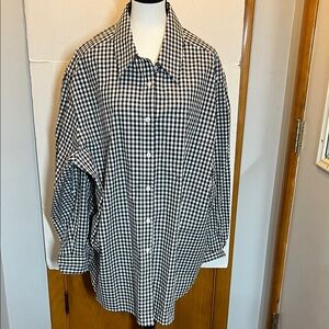 Ralph Lauren Black and White Gingham Button-Down Shirt